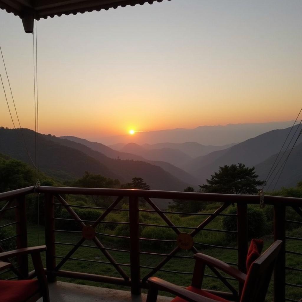 A breathtaking sunrise view from a hilltop homestay in Chikmagalur