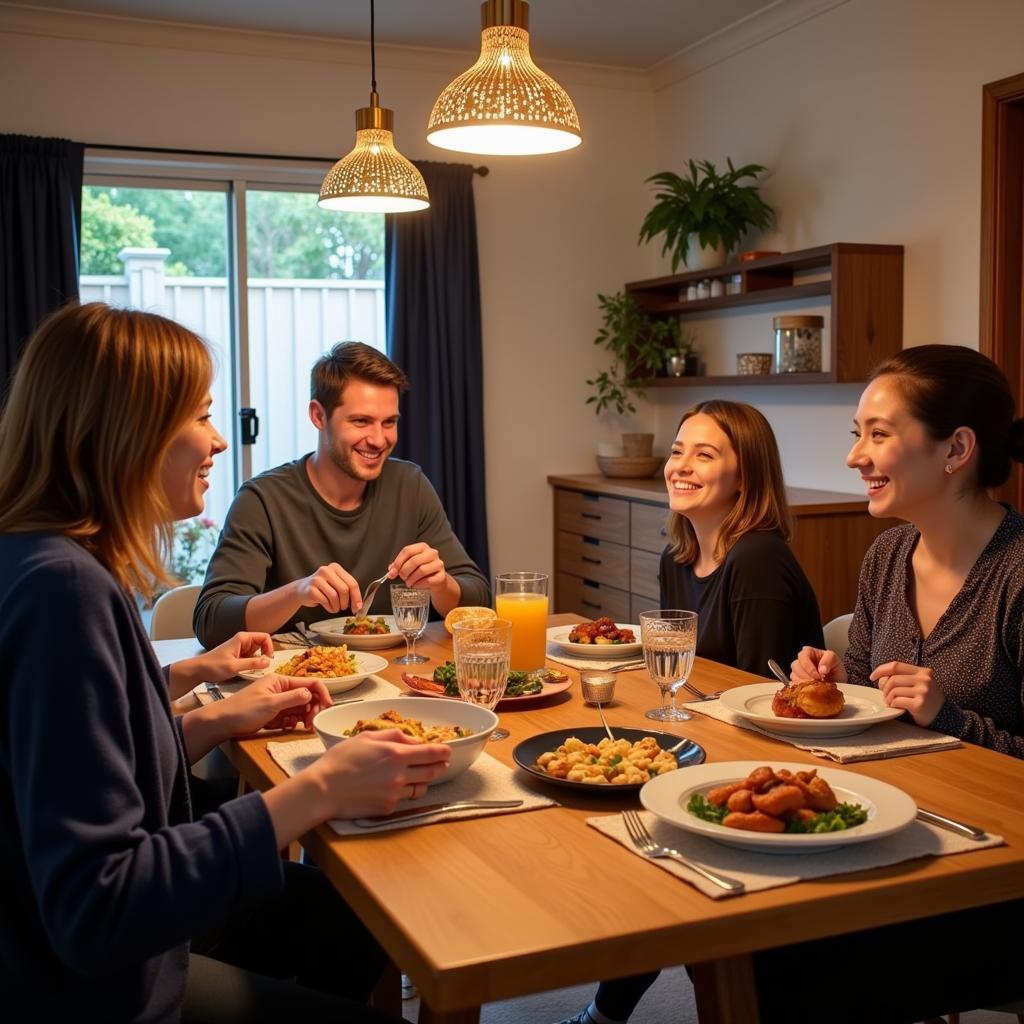 Auckland Homestay Family Dinner