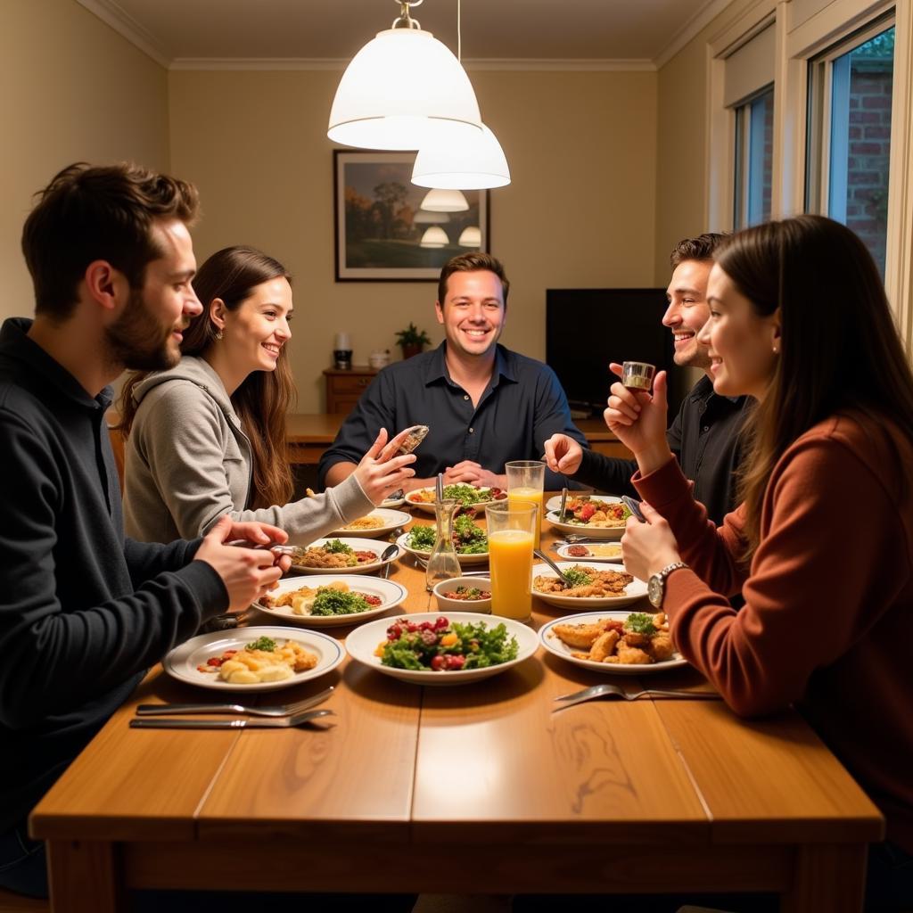 Homestay Canberra Family Dinner