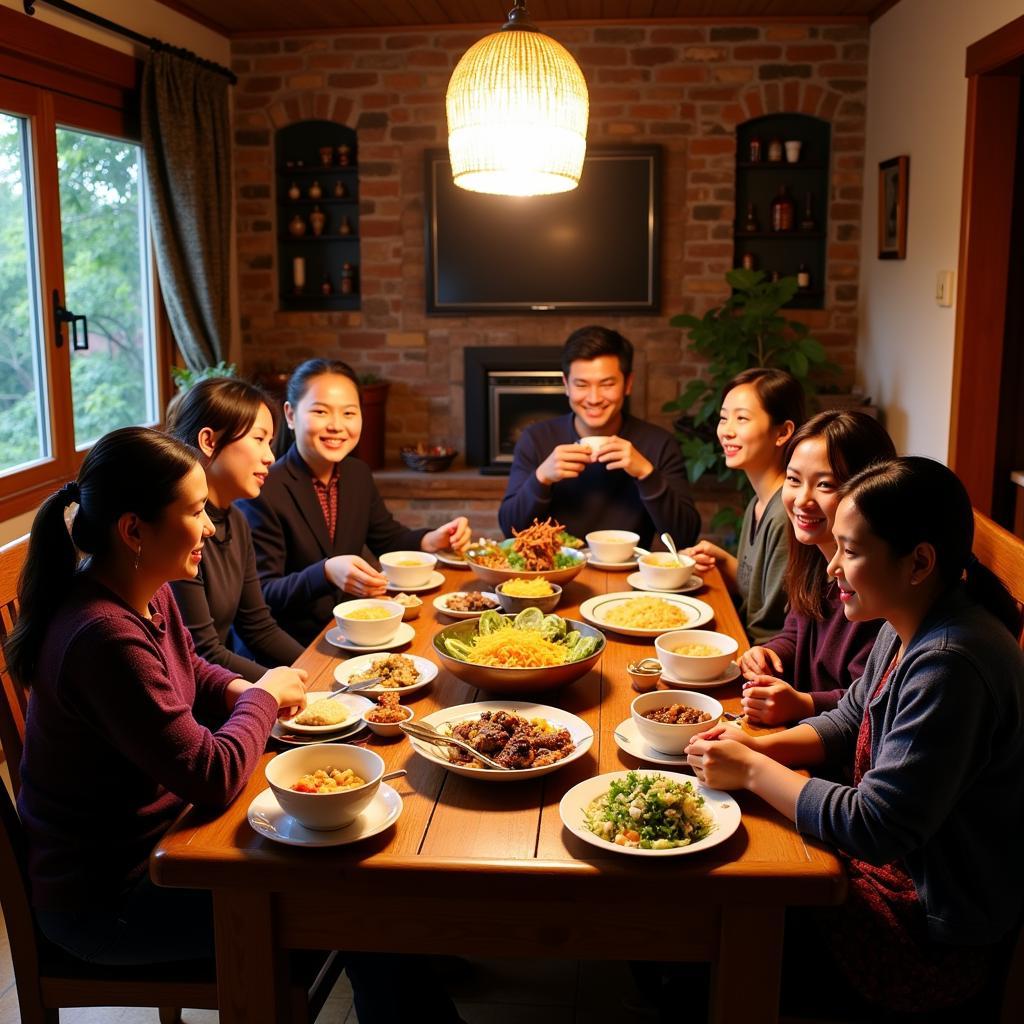 Sapa Homestay Family Dinner