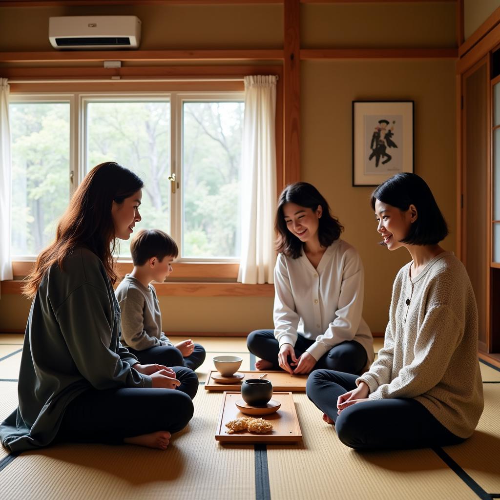 Participating in a Japanese Tea Ceremony during Homestay