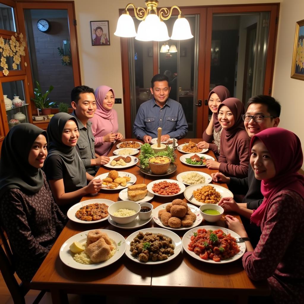 Sharing a Delicious Meal with a Malaysian Family in Jugra Banting