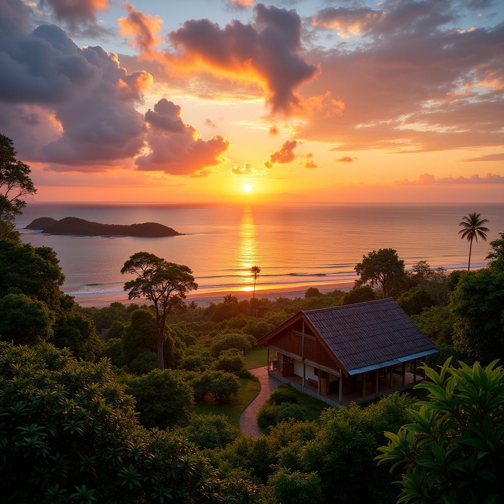 Sunrise over Klebang Beach Homestay