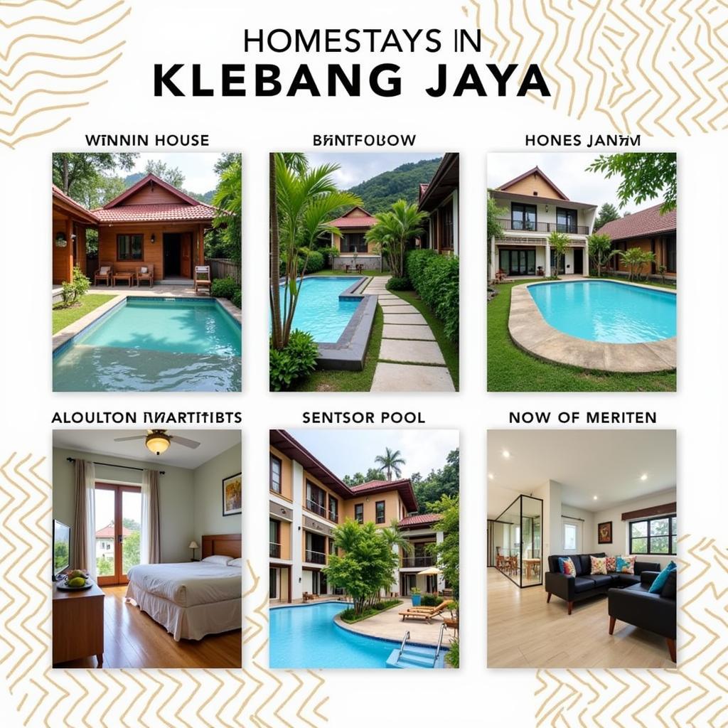 Various homestay options in Klebang Jaya