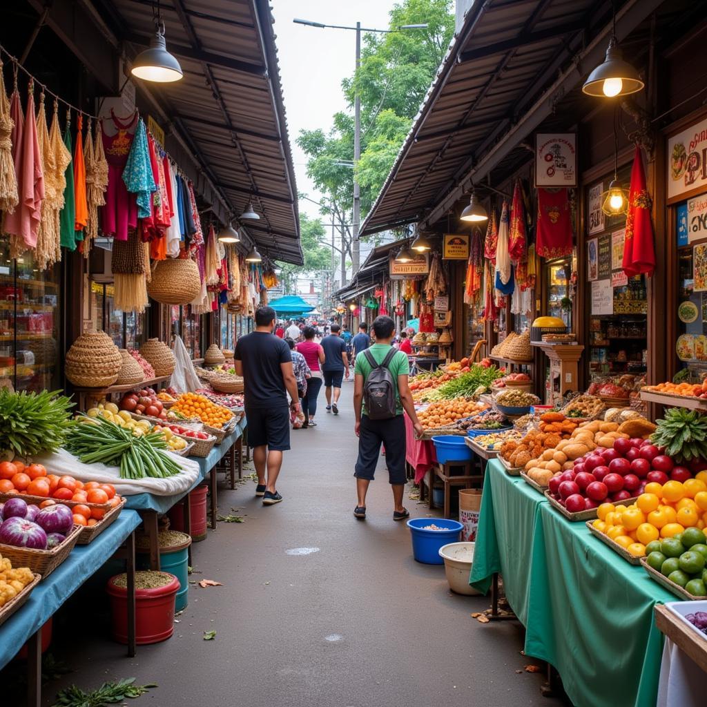 Visiting a Local Market Near a Homestay in Kuantan