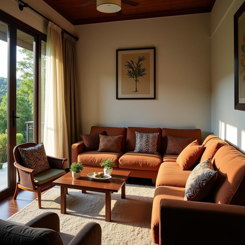 Cozy living room in a Kulai homestay