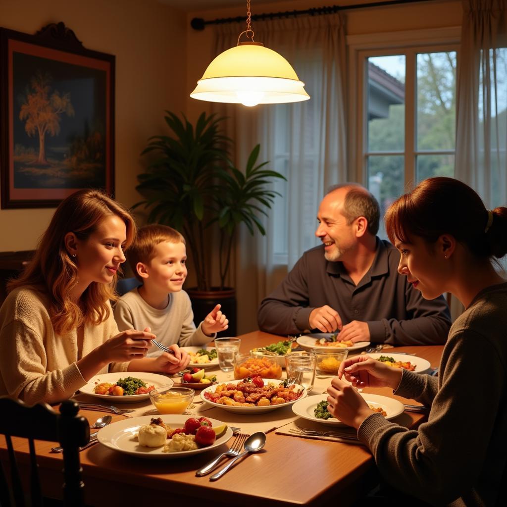 Lynnwood Homestay Family Dinner