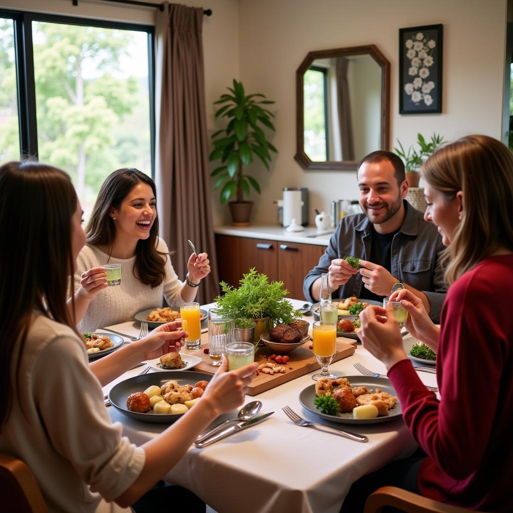 Family Dinner in a Manukau Homestay