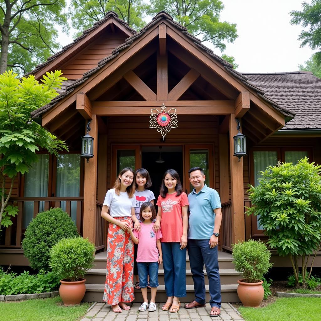 A warm Malaysian family welcomes guests to their traditional homestay in Raub town