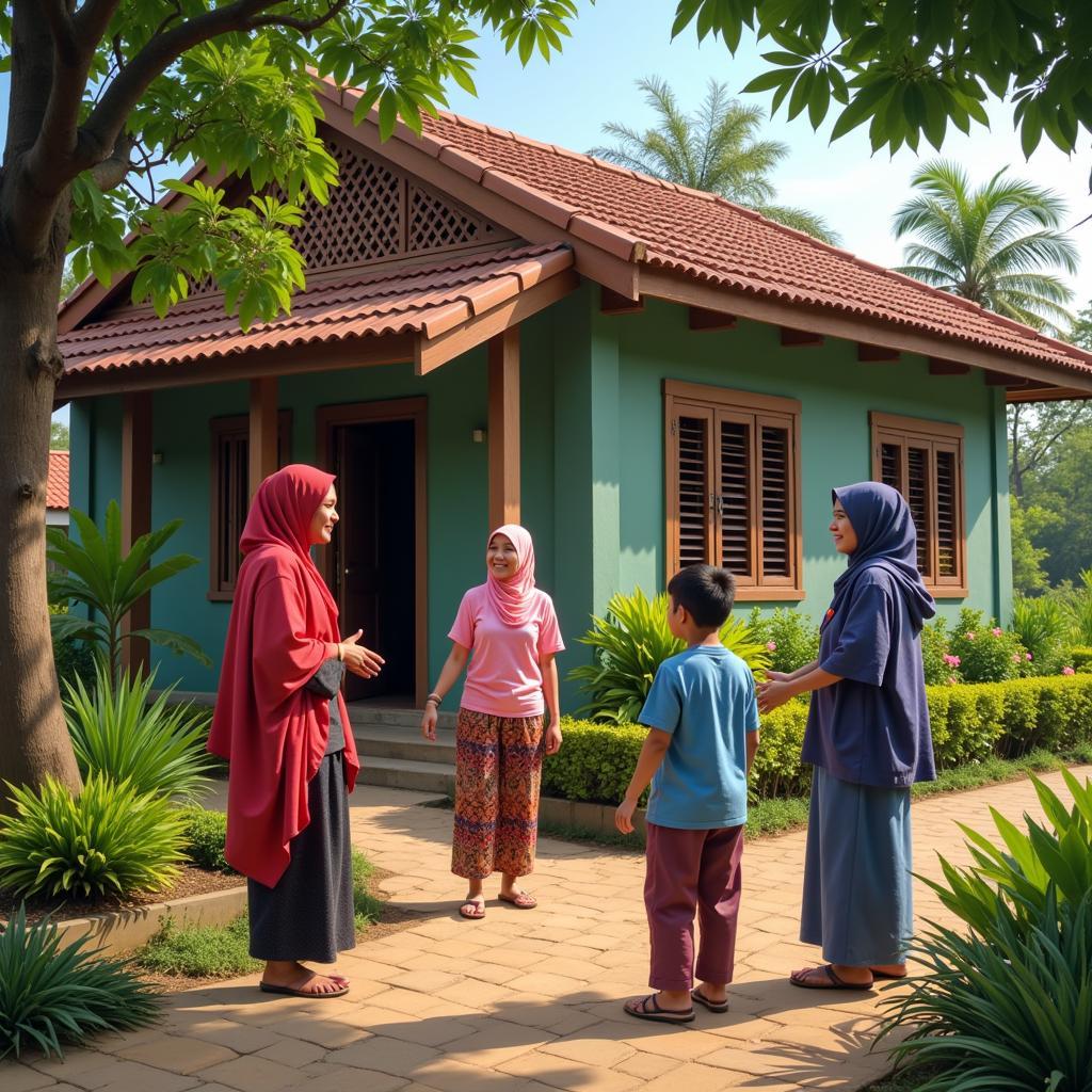 Malaysian Family Welcoming Guests