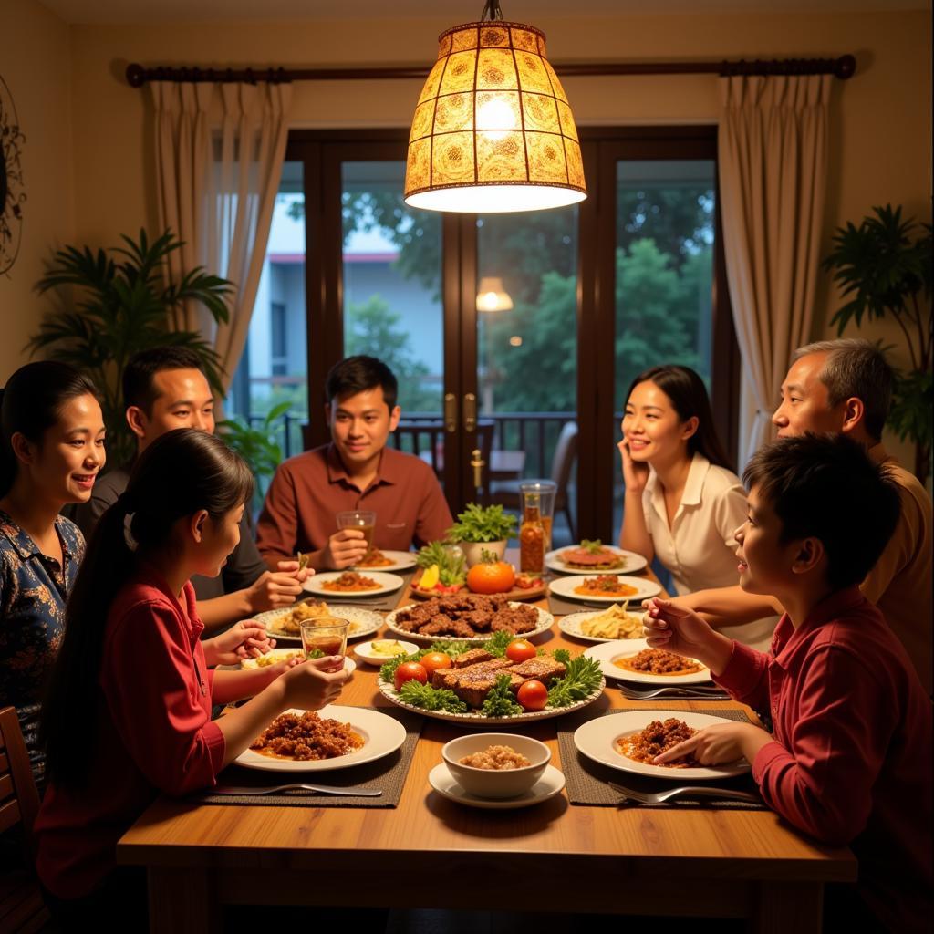 Family Dinner at a Setapak Jaya Homestay