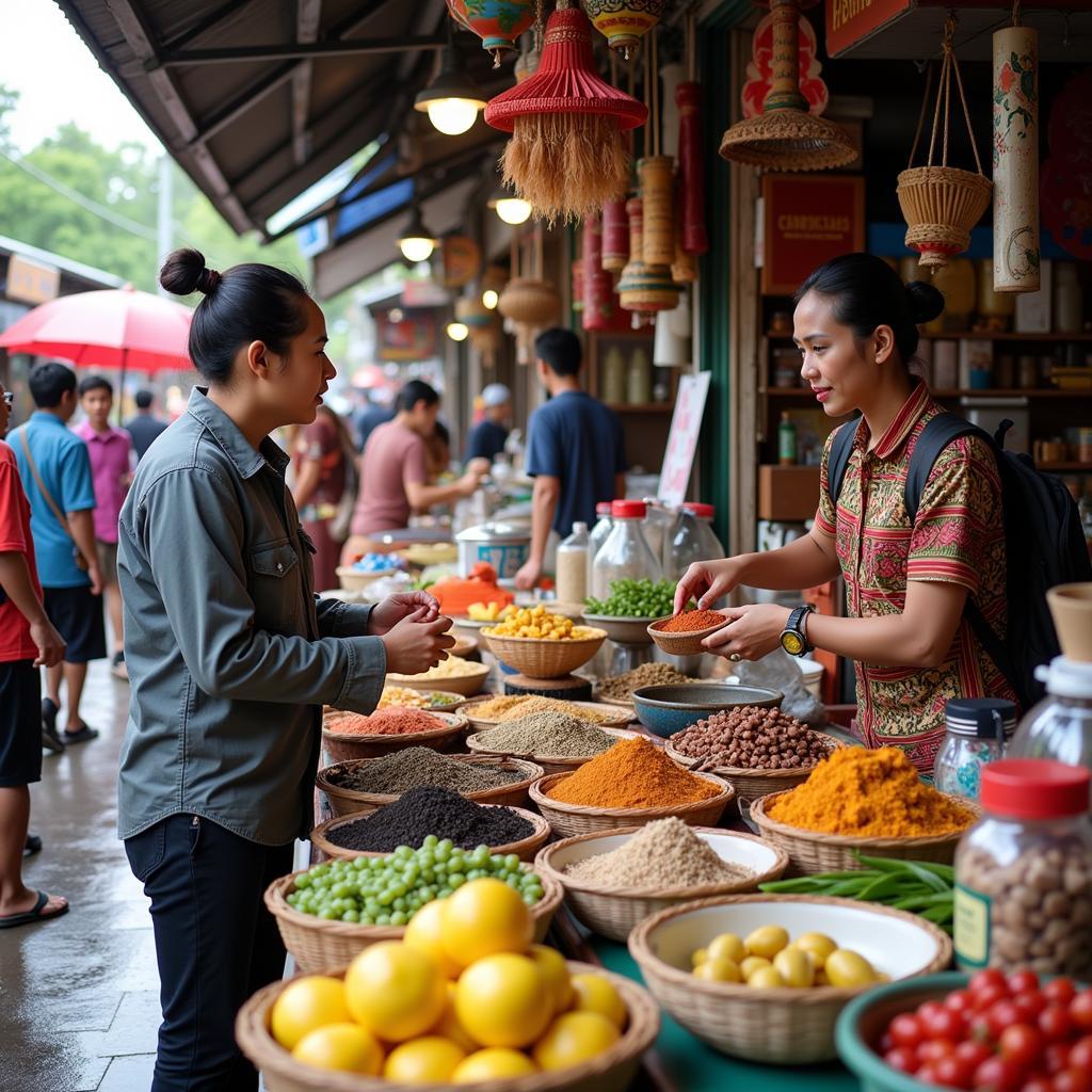 Exploring a local market near a homestay in Surabaya Timur