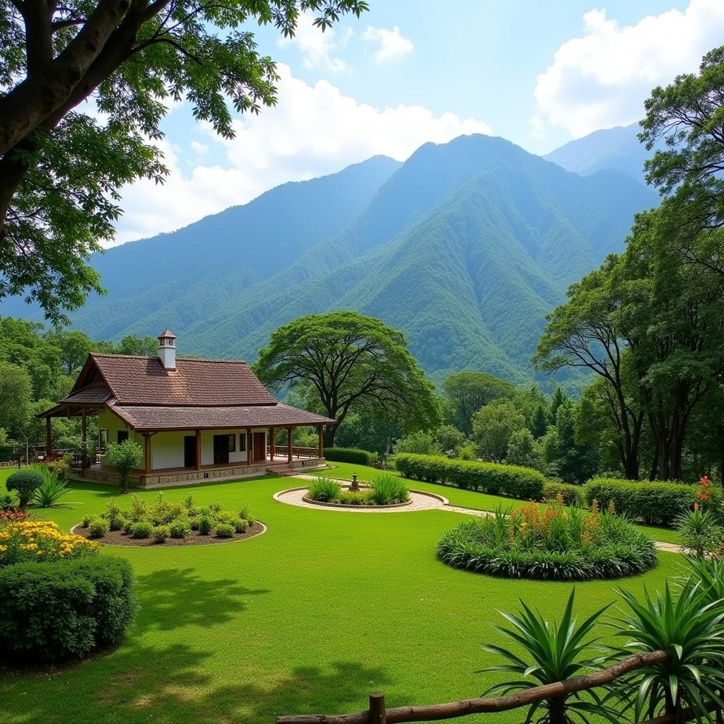 Scenic view from an Indian homestay