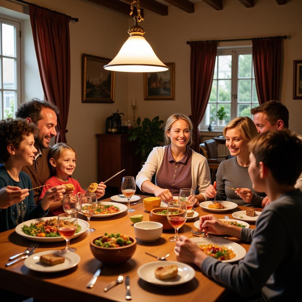 Sharing a Meal with an Italian Family