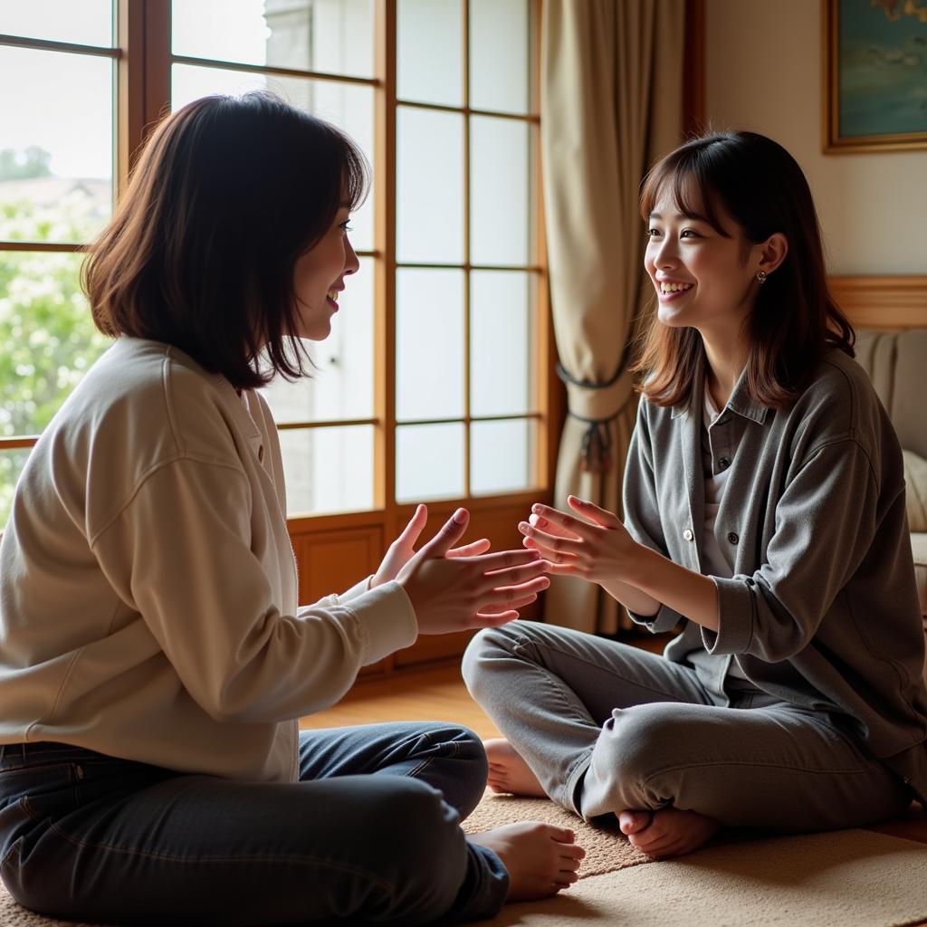 Conversation in a Japanese Homestay