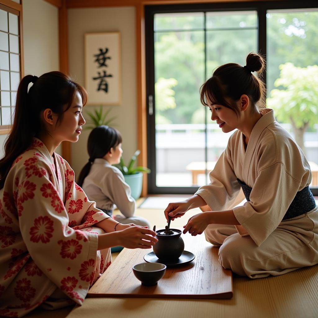 Experiencing a Traditional Japanese Tea Ceremony during a Homestay