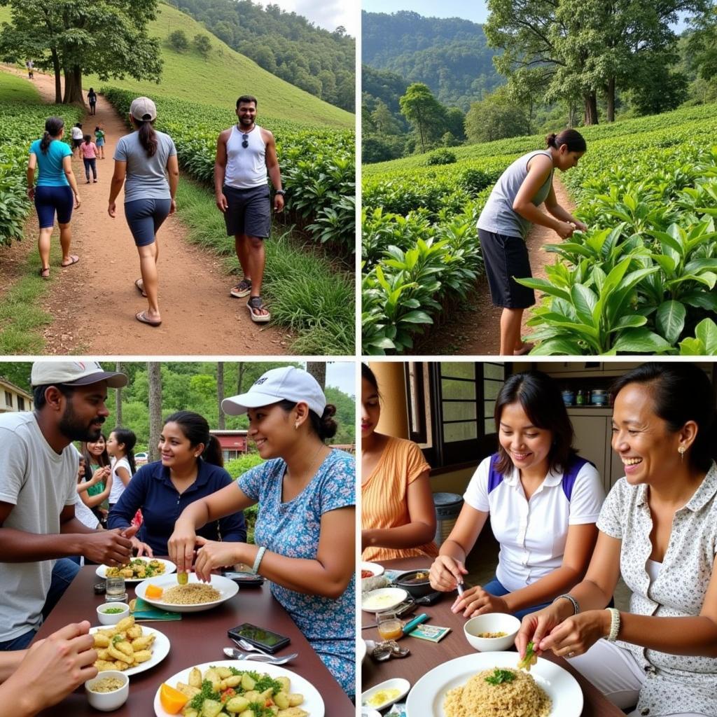 Guests participating in activities at a Kakkabe homestay