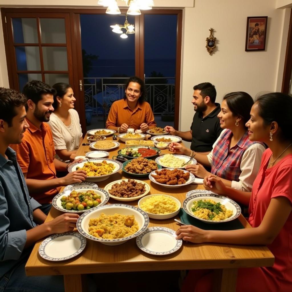 Family Dinner at a Kashid Homestay