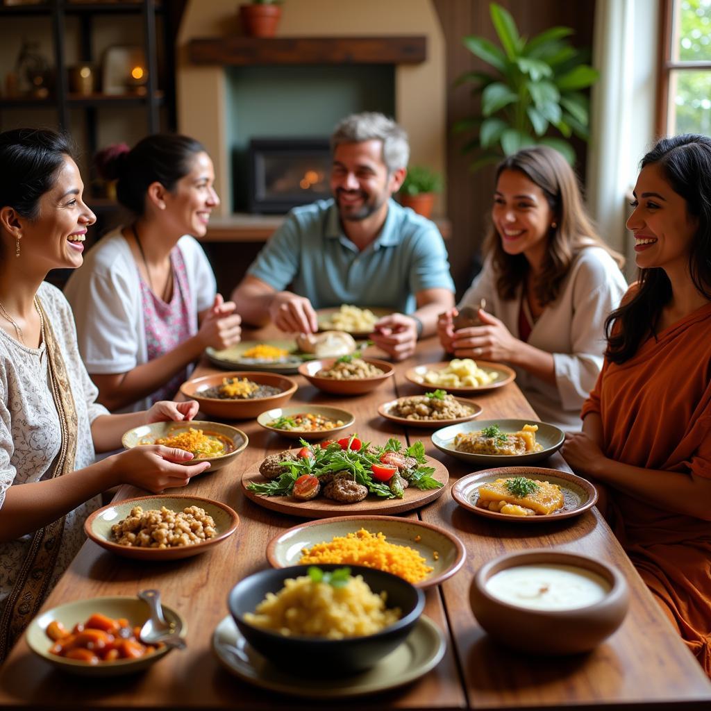 Kerala Homestay Family Meal