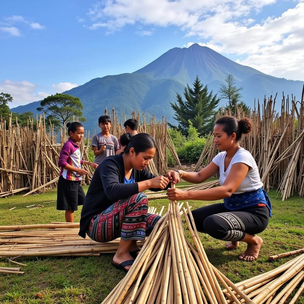 Dusun Cultural Activities in Kg Luanti Ranau