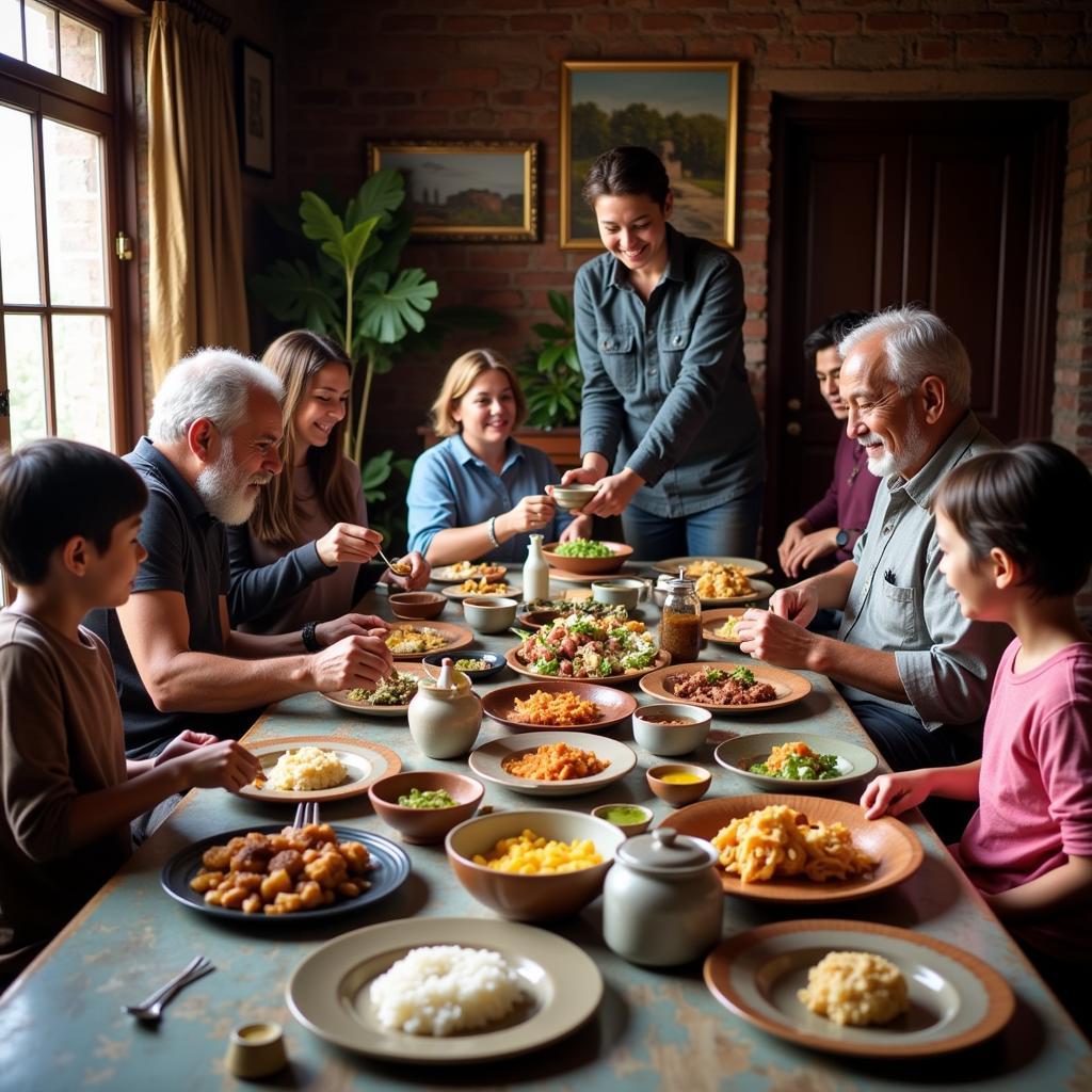 Sharing a Meal with a Khasi Family