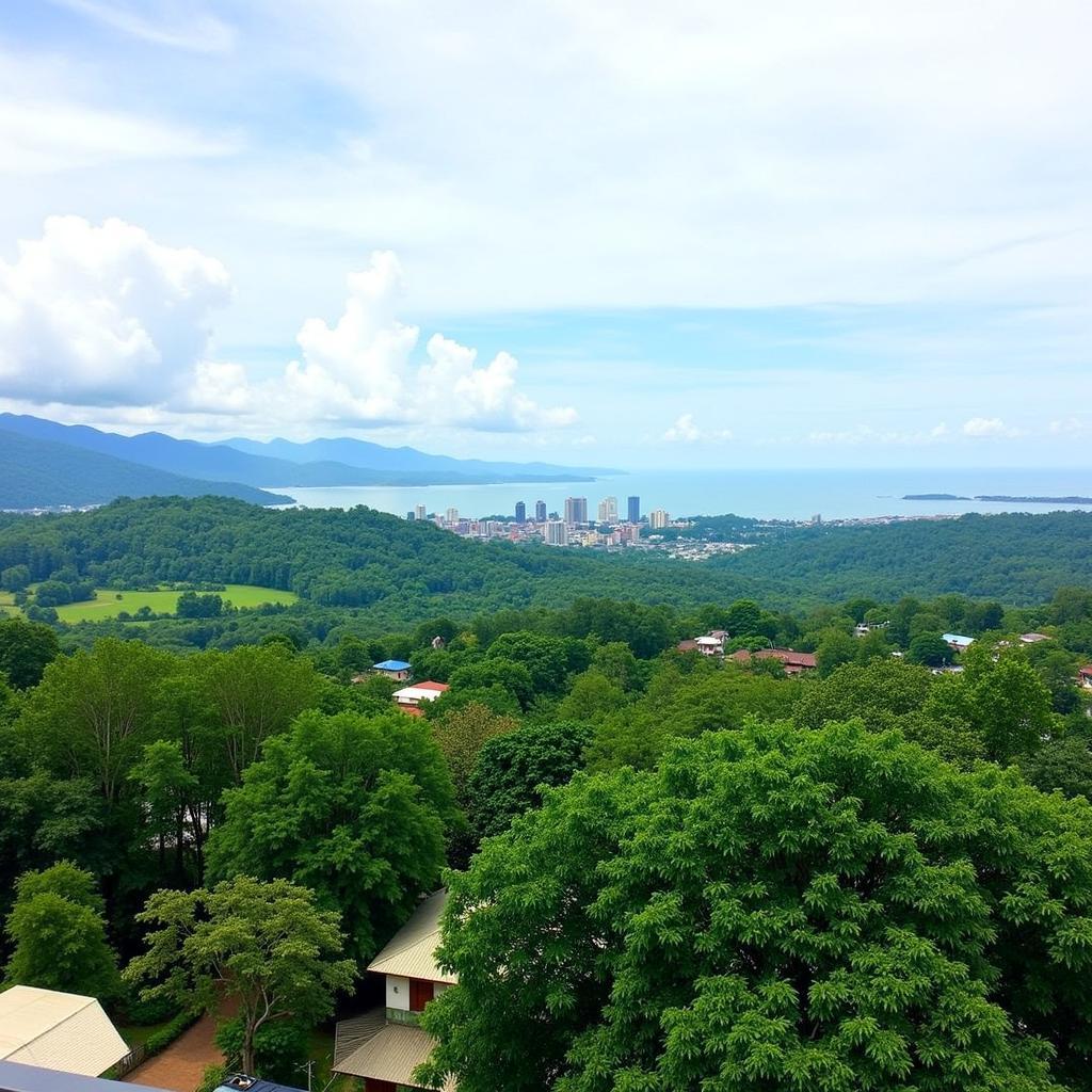 Stunning Balcony View from a KK Homestay Apartment