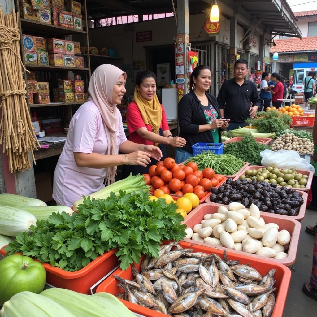 Exploring the local market with homestay host in Kuala Perlis