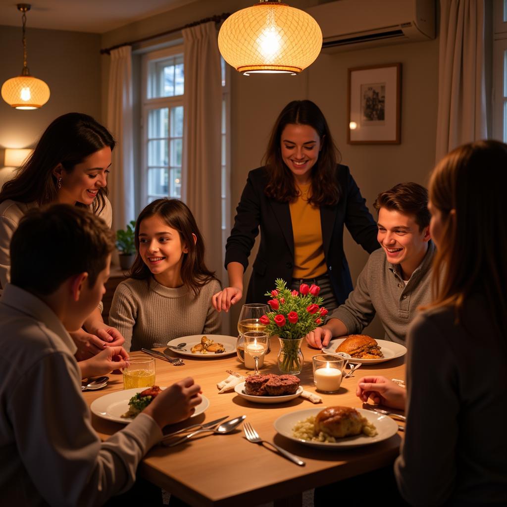 London Homestay Family Dinner