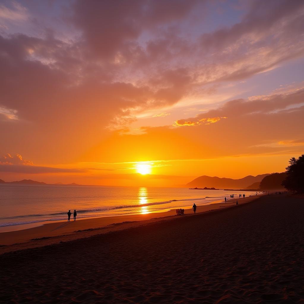 Sunset at Lundu Sematan Beach