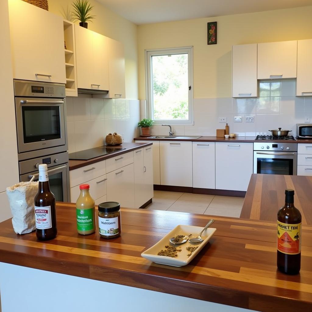 Modern Kitchen in Madikeri Homestay