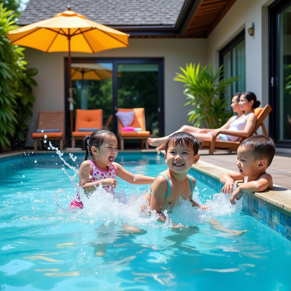 Family Fun at a Private Pool Homestay in Malaysia