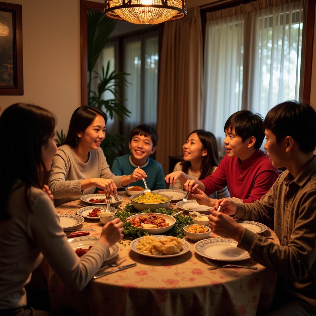 Sharing a Meal with a Malaysian Family