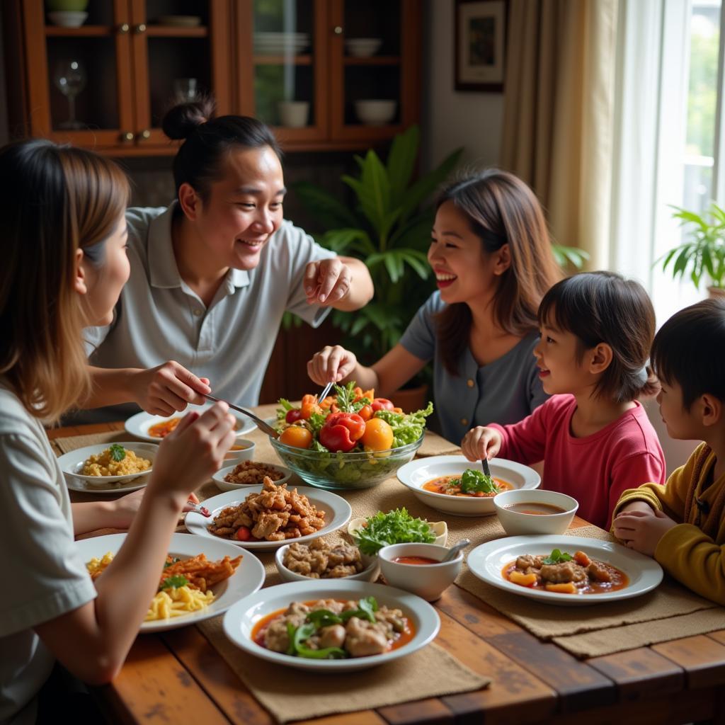 Sharing a Meal with a Malaysian Family