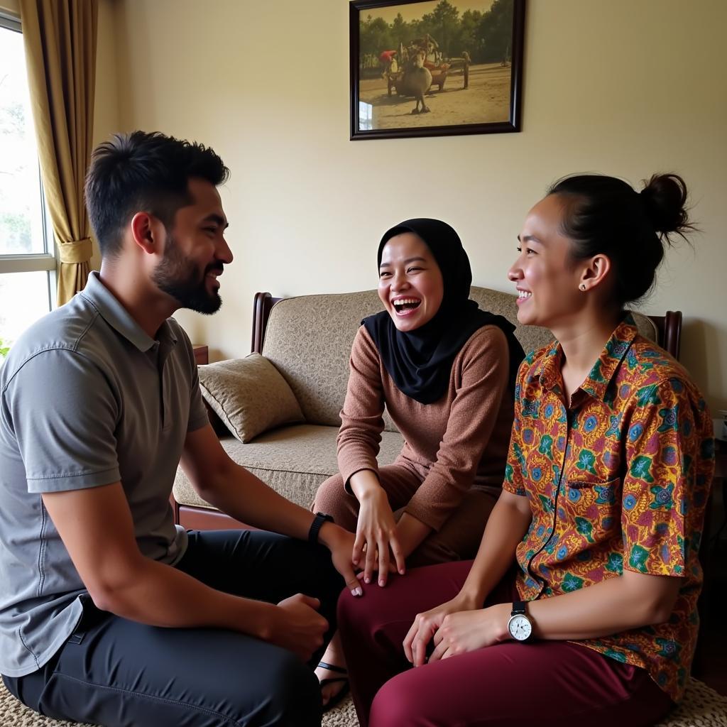 Engaging in warm interactions with a Malaysian family in a Melaka Ayer Keroh homestay