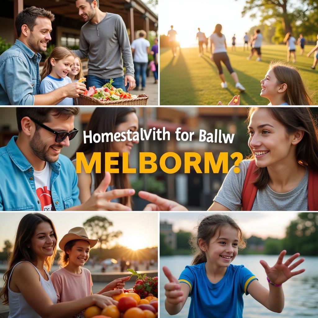 Host family and guest enjoying activities together in Melbourne