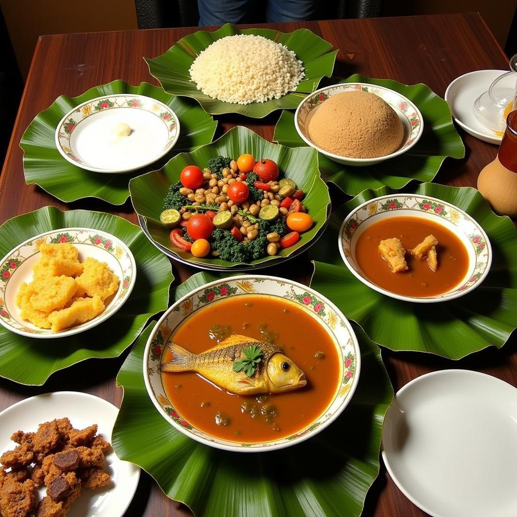 Authentic Kerala meal at a Munnar homestay