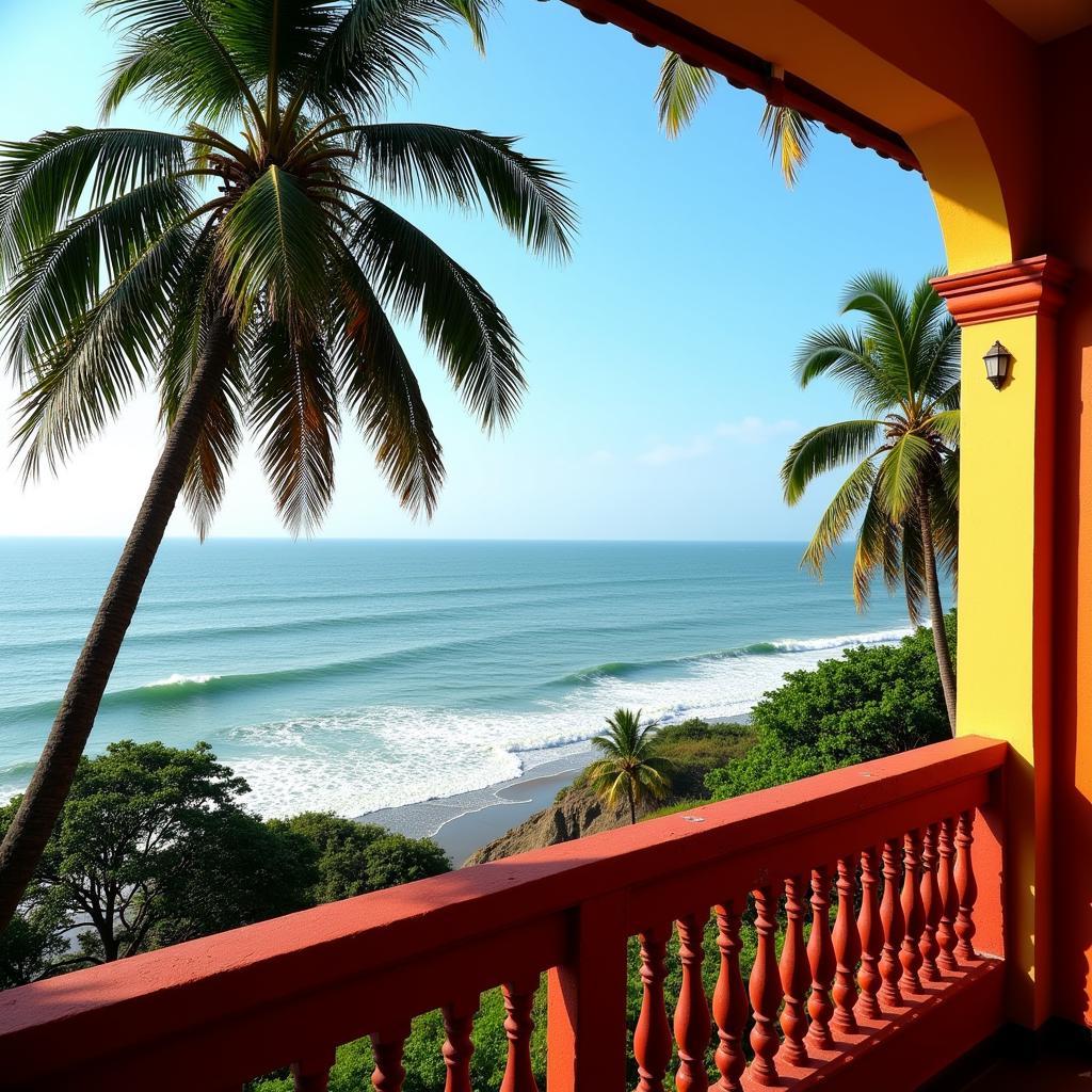 Coastal View from a Murudeshwar Homestay