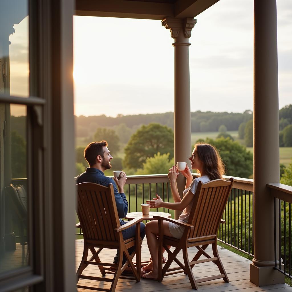 Couple enjoying a budget-friendly homestay vacation in New Jersey