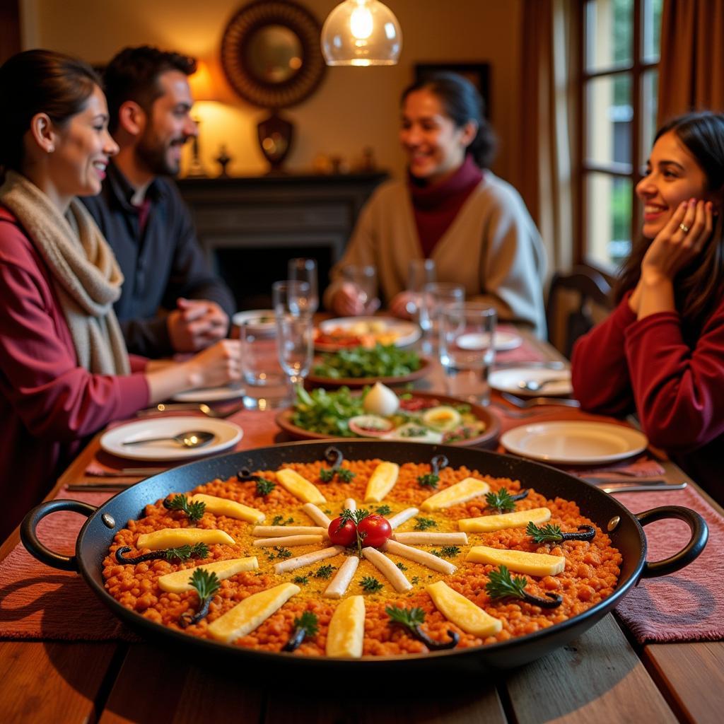 Paella Dinner at Spanish Homestay