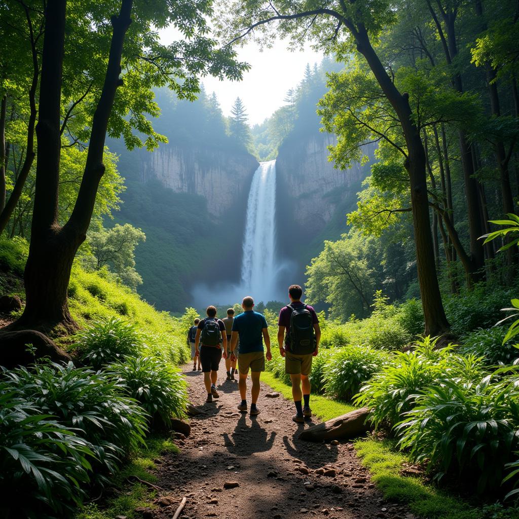 Trekking near Papanasam Waterfall