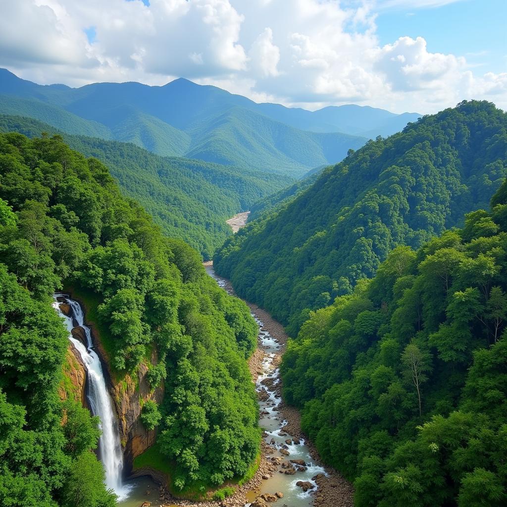 Scenic view of the natural beauty surrounding Pekan Raub