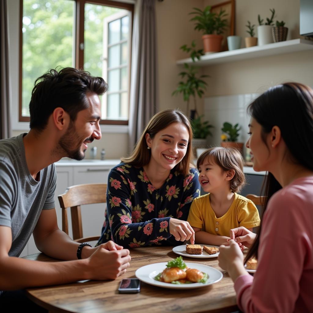 Interacting with a Local Family in a Penang Homestay