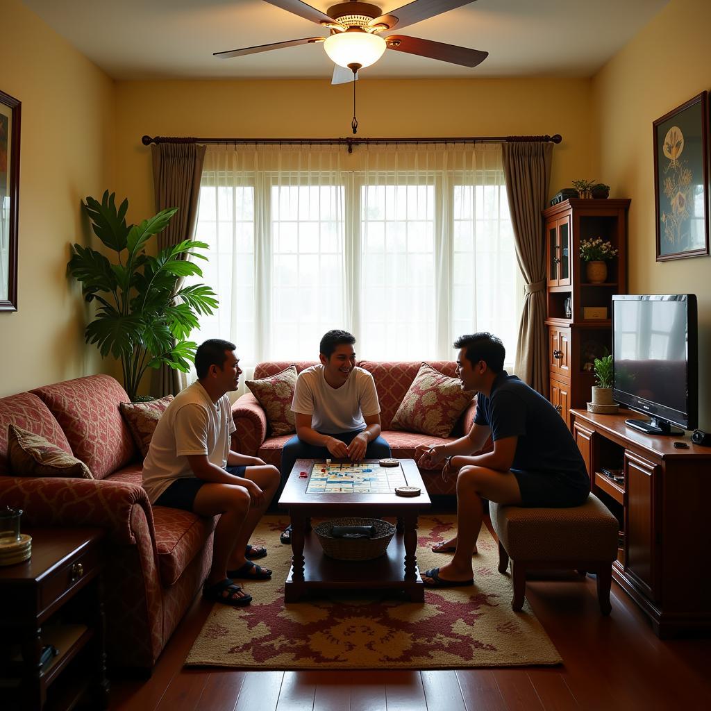 Cozy living room in a Penang homestay