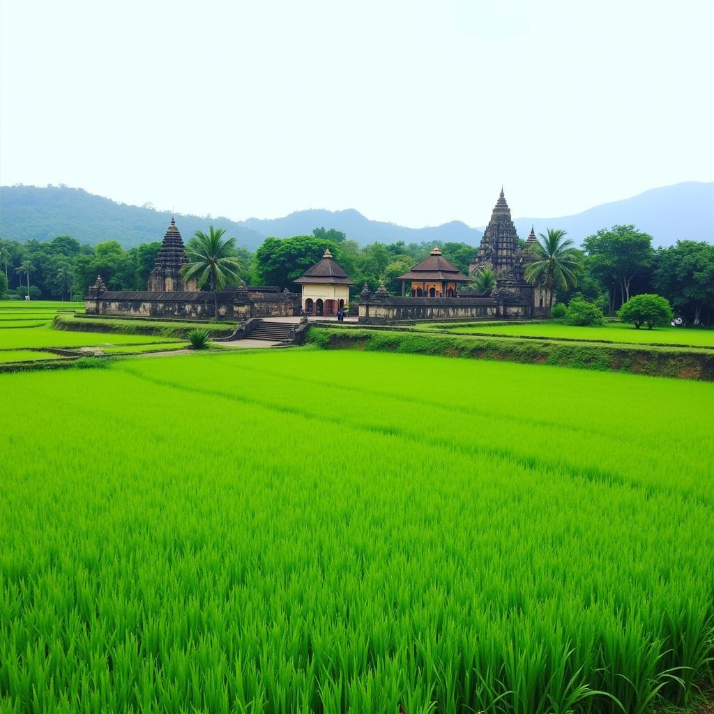 Pentingsari Rice Paddies and Temple