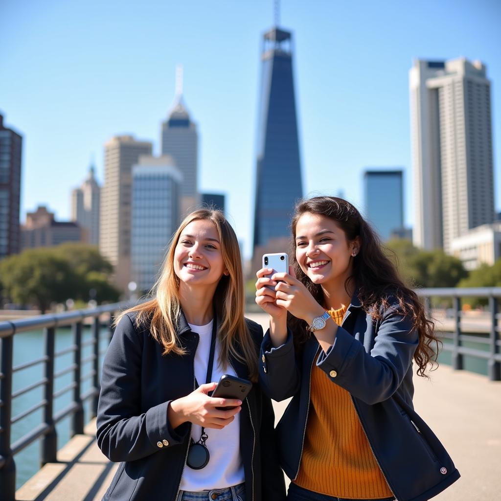 Perth homestay students exploring the city