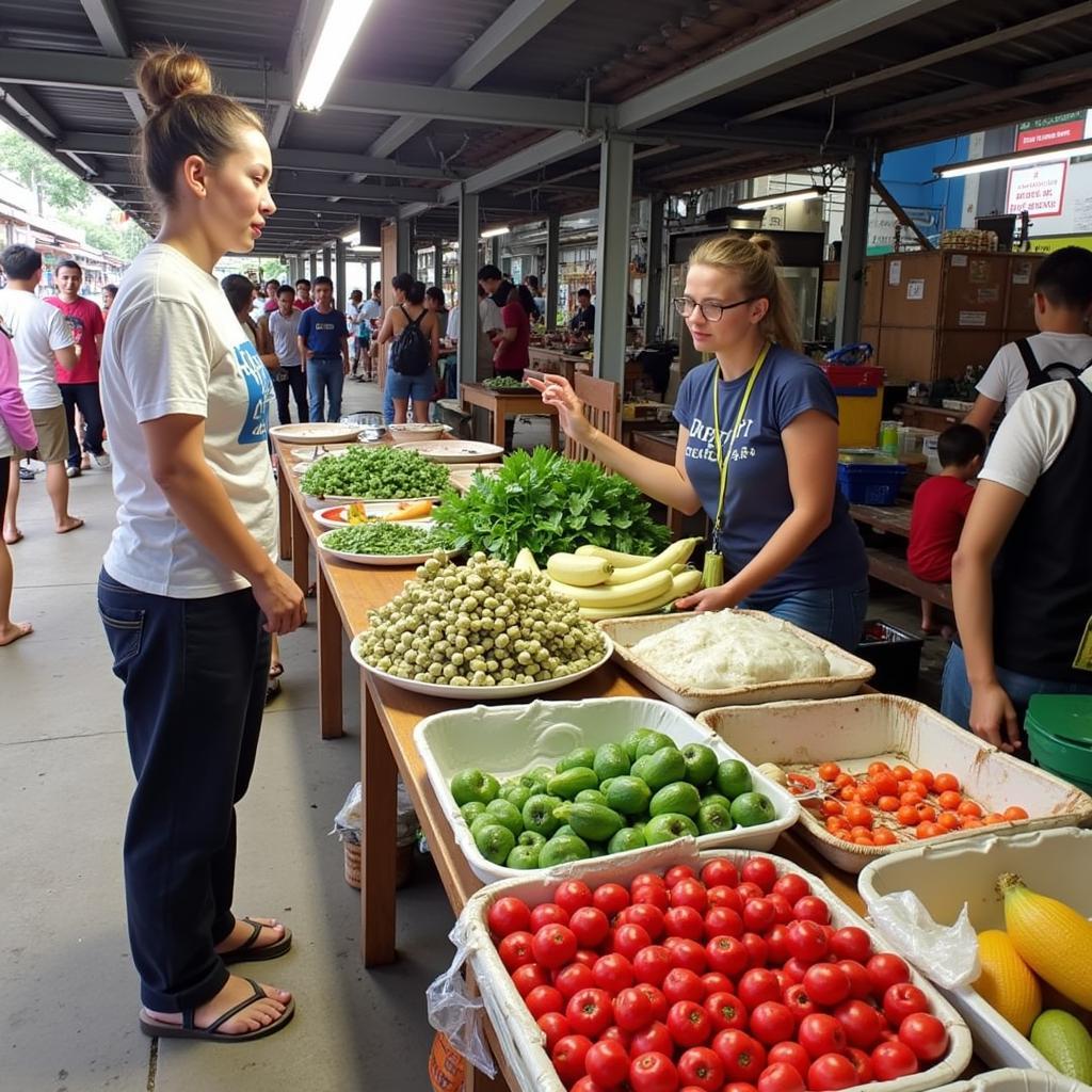 Visiting the Local Market with Homestay Host