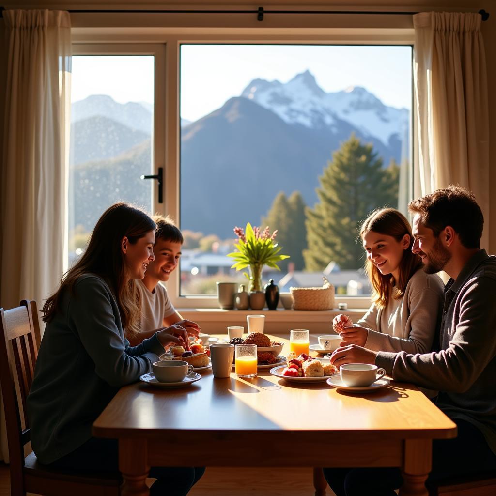 Queenstown Homestay Family Breakfast