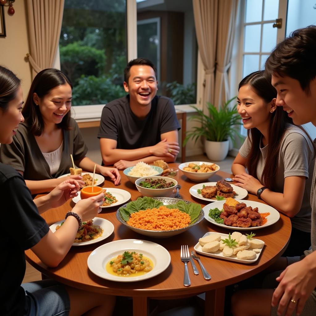 Sharing a Meal with a Sabah Homestay Family