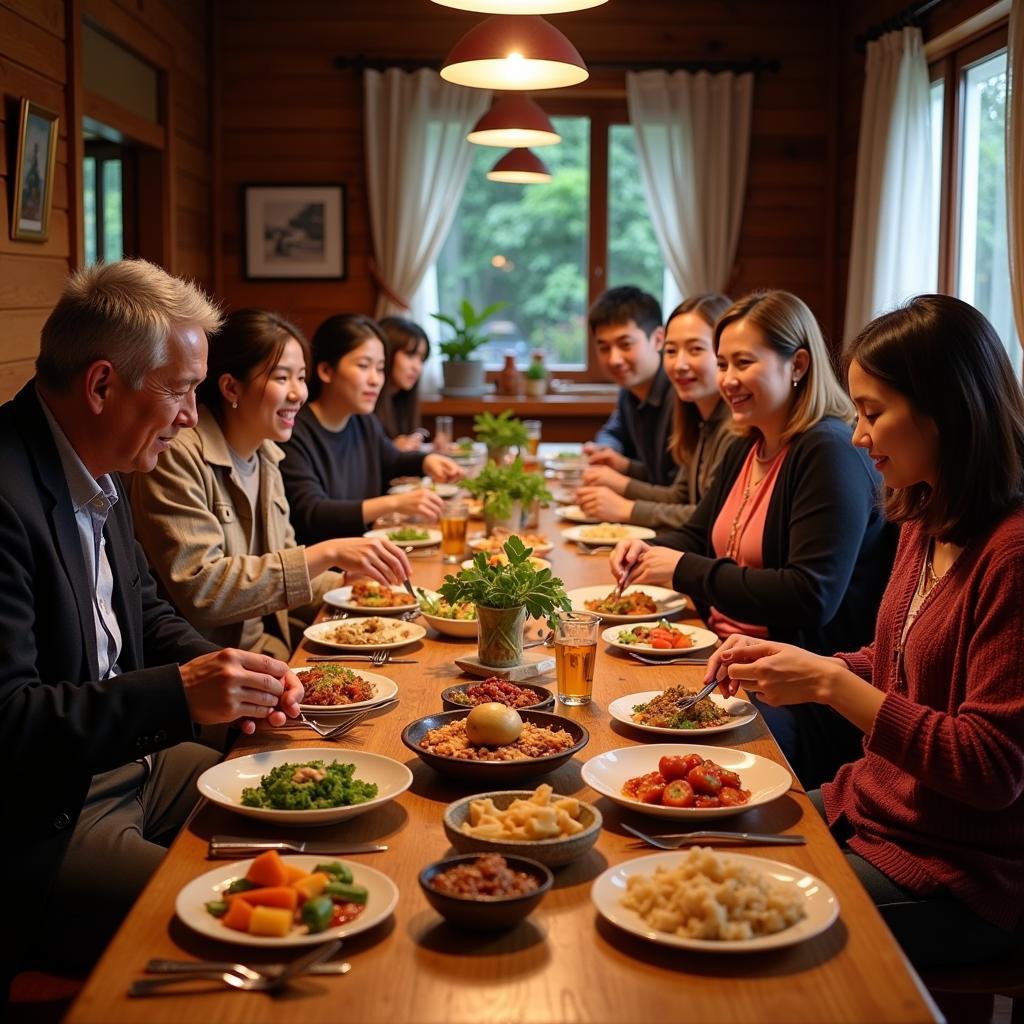 Sapa Homestay Family Dinner