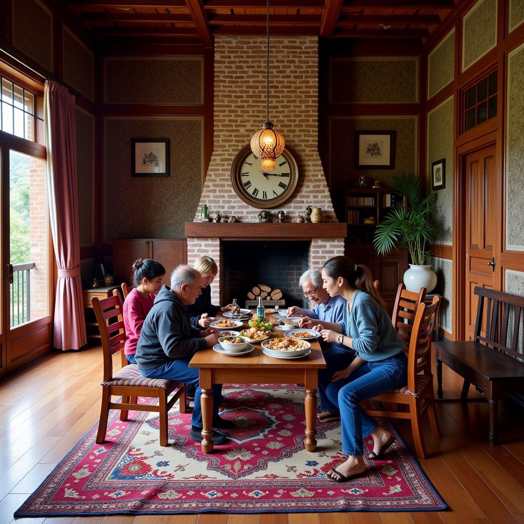 Cozy Interior of a Sapa Homestay